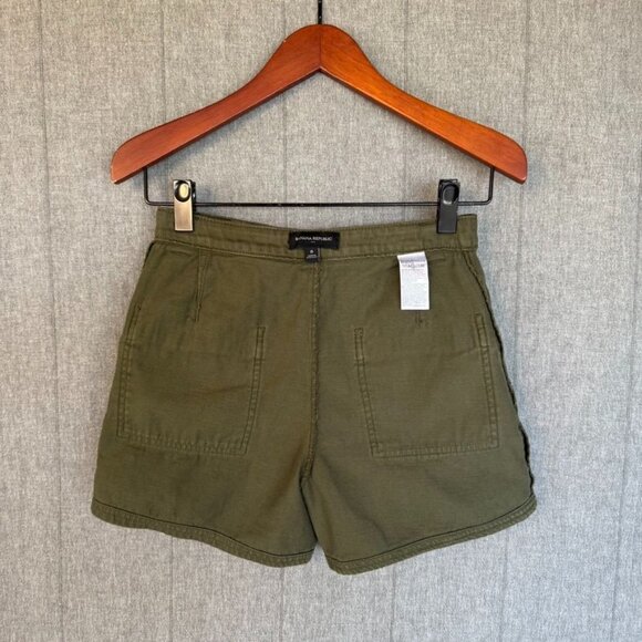 Banana Republic Factory Olive High Waist Shorts - Picture 6 of 10